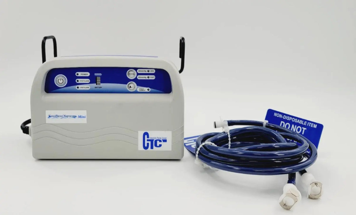 Zimmer CTC VP500DM Supreme Mini DVT Pump w/ Hoses & Medium Set of 2 Calf Sleeves Zimmer