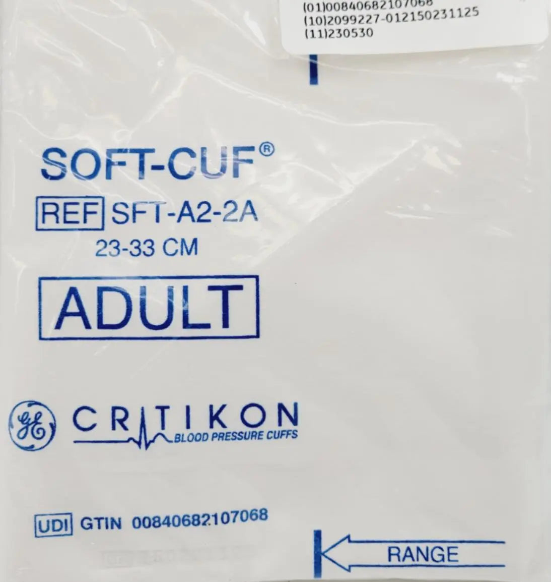 GE 2059303-001 Assorted Pack Soft Cuff (5) Small (10) Adult (5) LG Adult 20BX GE