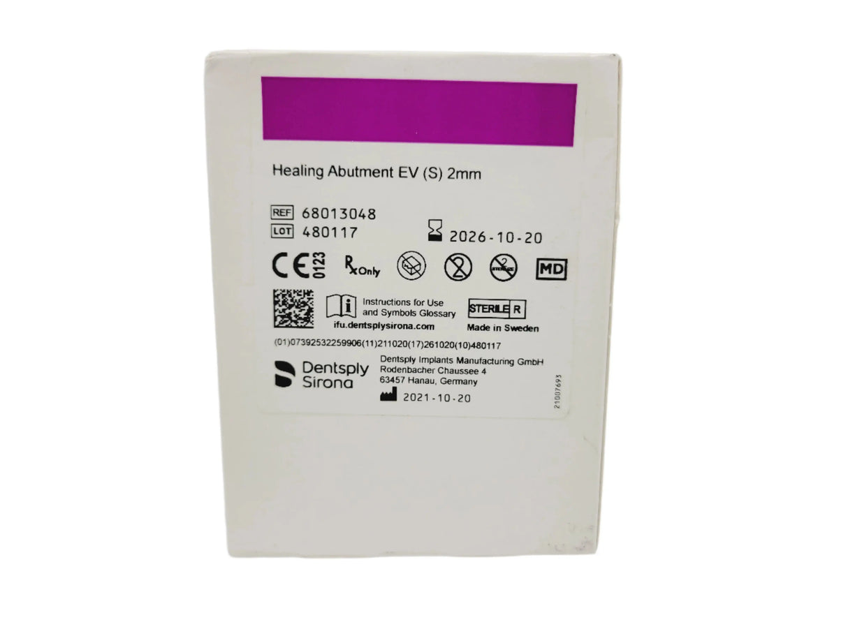 Dentsply Implants Manufacturing 68013048 Healing Abutment EV (S) 2mm Dentsply Implants Manufacturing