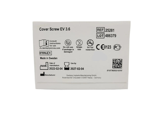 Dentsply Implants Manufacturing 25281 Cover Screw EV 3.6 Dentsply Implants Manufacturing