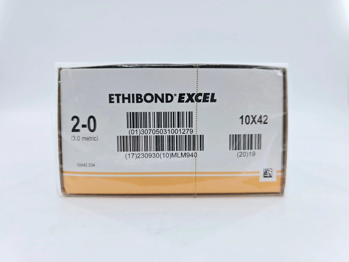 Ethicon 10X42 2-0 Ethibond Grn/wht 10x30" RB-1 Double Armed Box of 12 Ethicon