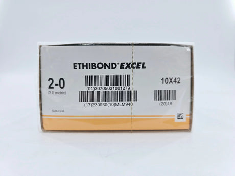 Ethicon 10X42 2-0 Ethibond Grn/wht 10x30" RB-1 Double Armed Box of 12 Ethicon