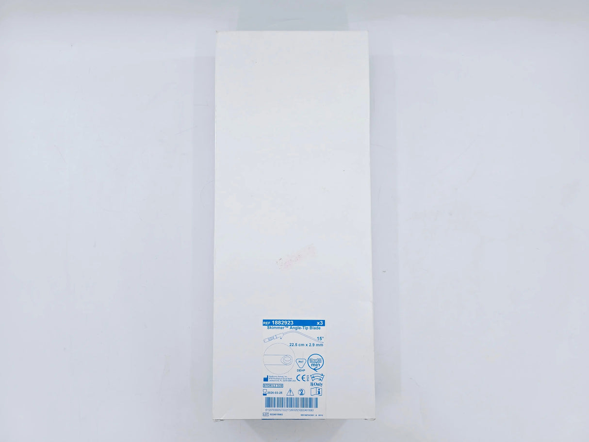 Medtronic 1882923 Skimmer Angle-Tip Blade 15 Deg. 22.5cm x 2.9mm Box of 3 Medtronic