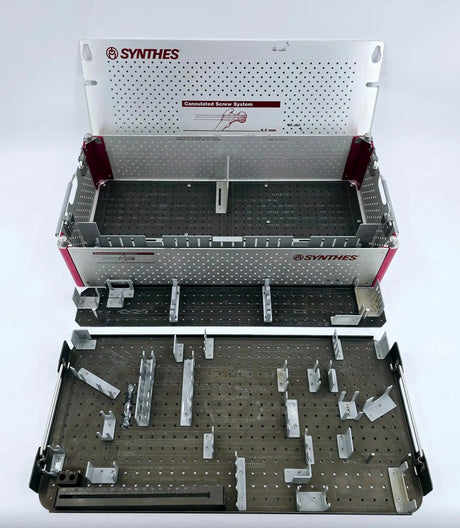 Synthes Sterilization Case w/ Instrument Trays & Lid 690.379 Synthes