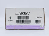 Ethicon J907G 1 COATED VICRYL VIOLET 12X18" TIE Box of 12 Ethicon
