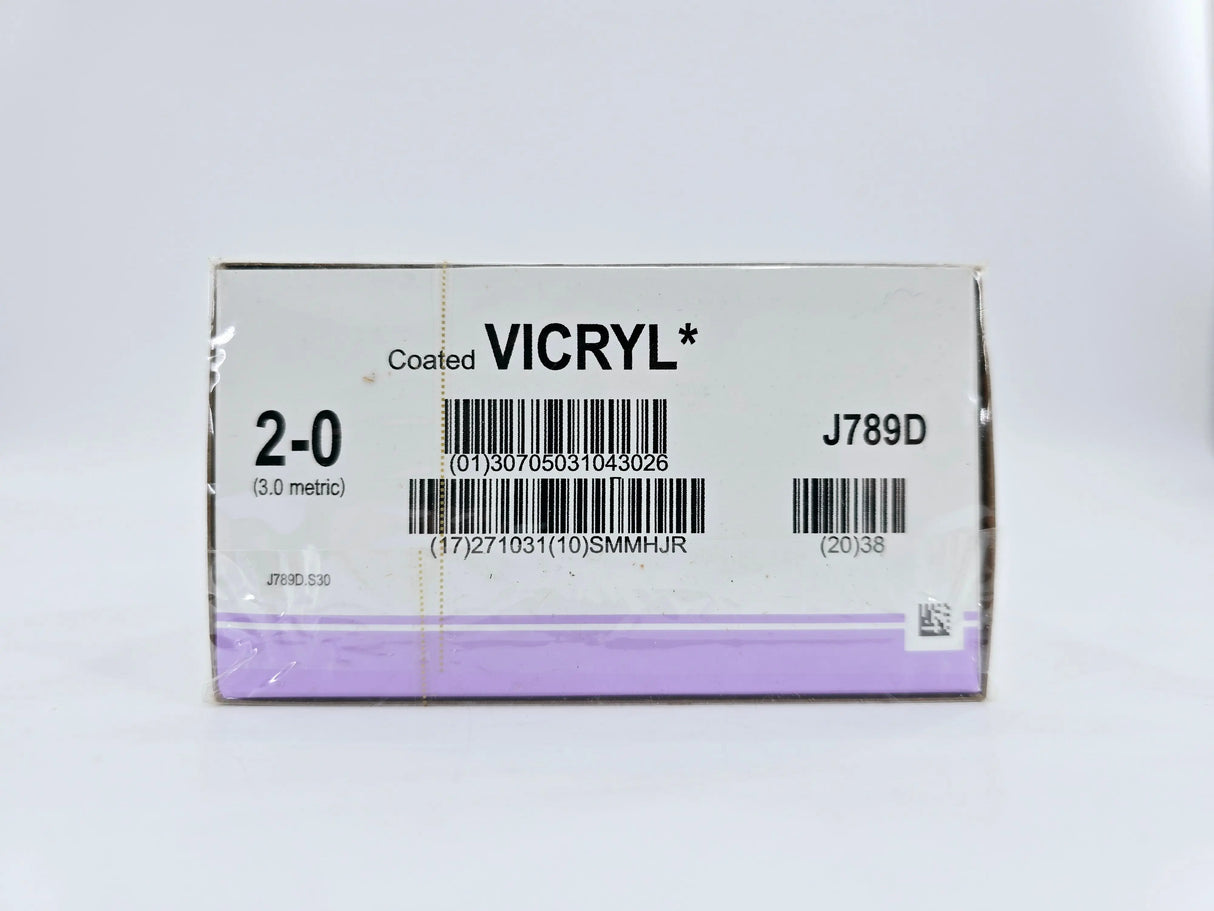Ethicon J789D 2-0 Coated VICRYL Plus Violet 1X18" MO-6 Box of 12 Ethicon