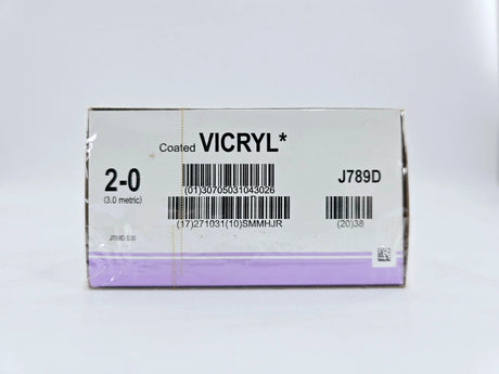 Ethicon J789D 2-0 Coated VICRYL Plus Violet 1X18" MO-6 Box of 12 Ethicon