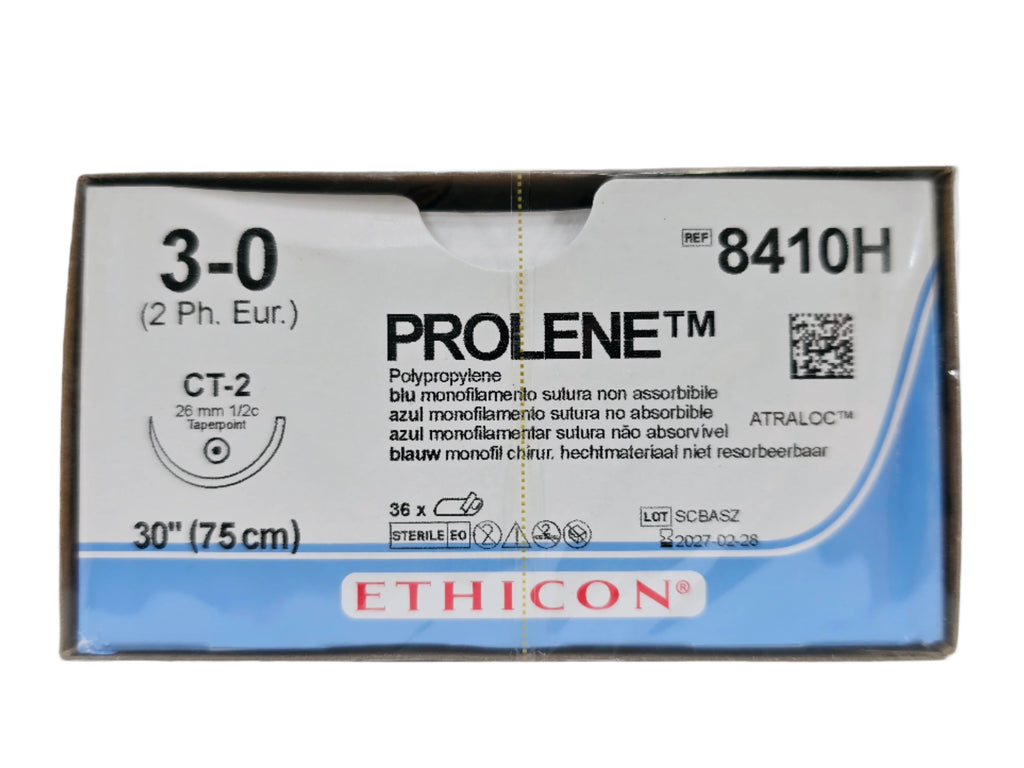 Ethicon 8410H 3-0 PROLENE BLUE 1X30" CT-2 Box of 36