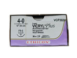 Ethicon VCP392H 4-0 Coated VICRYL Plus Violet 1X18" FS-2 Box of 36 Ethicon