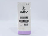 Ethicon J711T 0 Coated VICRYL Violet 1X18" OS-6 Box of 24 Ethicon