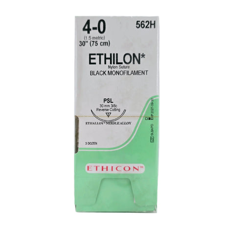 Ethicon 562H 4-0 Ethilon Black 1X30" PSL Box of 36 Ethicon
