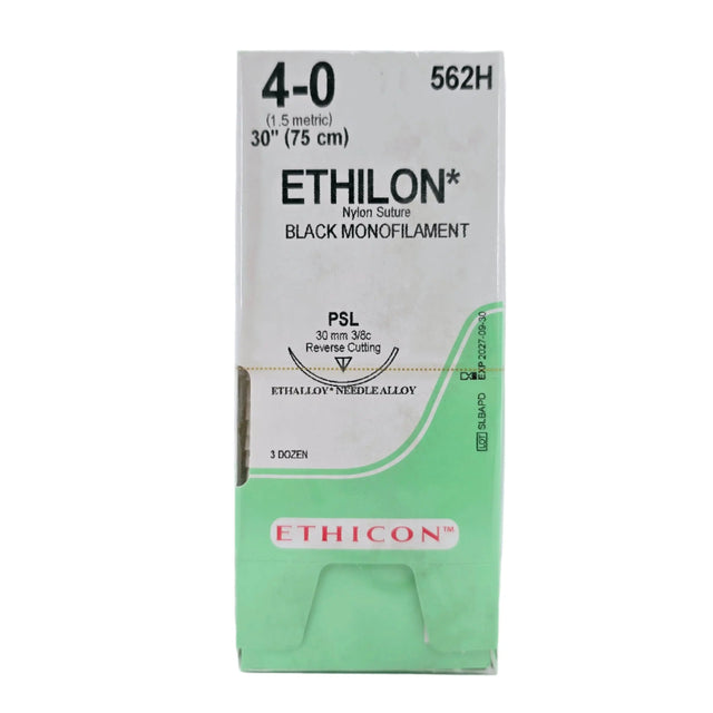 Ethicon 562H 4-0 Ethilon Black 1X30" PSL Box of 36 Ethicon