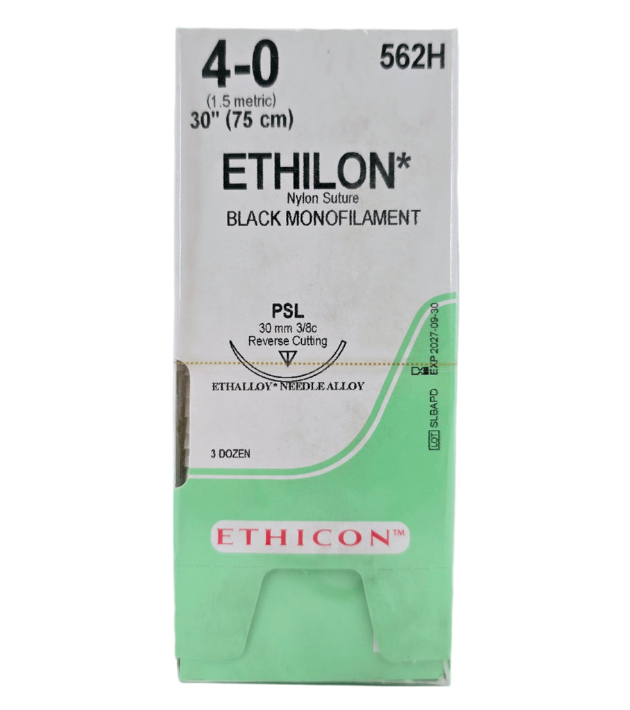 Ethicon 562H 4-0 Ethilon Black 1X30" PSL Box of 36