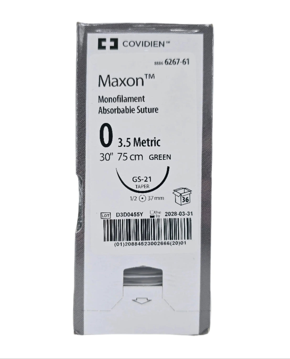 Covidien 6267-61 0 Maxon Green 1X30" GS-21 Box of 36 Covidien