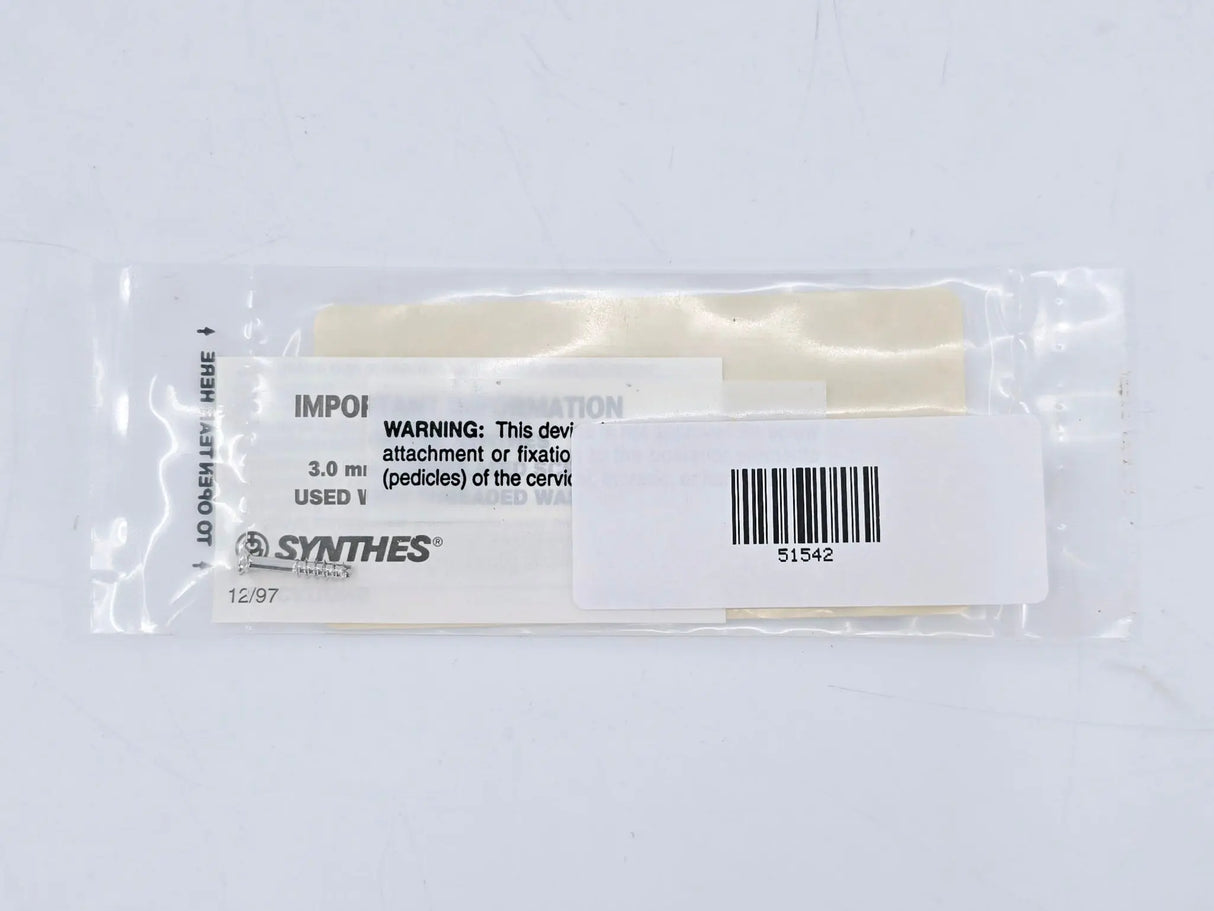 Synthes 202.715 3.0mm Cannulated Screw Long Thread 15mm Synthes