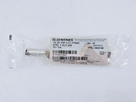 Synthes 281.250 140° DHS Plate-Standard Barrel 5 Holes/94mm Synthes