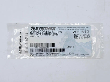 Synthes 201.612 2.4mm Cortex Screw Self-Tapping/12mm Synthes