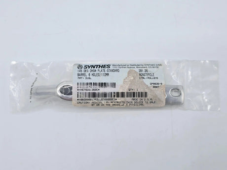 Synthes 281.36 145° DHS Plate-Standard Barrel 6 Holes/110mm Synthes