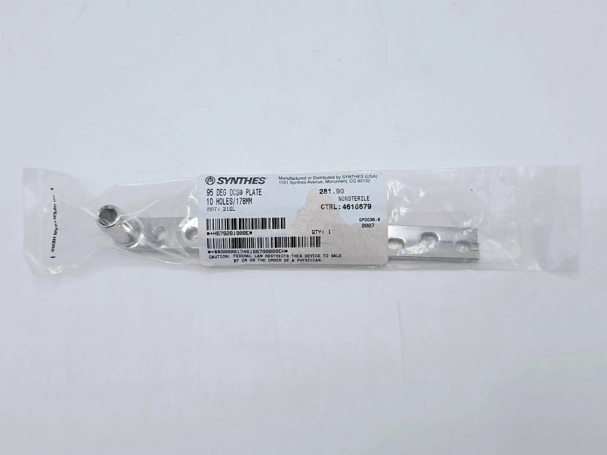 Synthes 281.90 95° DCS Plate 10 Holes/178mm Synthes