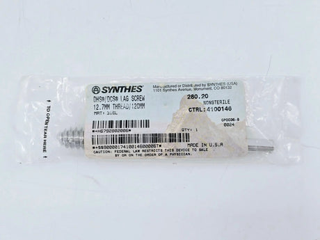 Synthes 280.20 DHS/DCS Lag Screw 12.7mm Thread/ 120mm Synthes