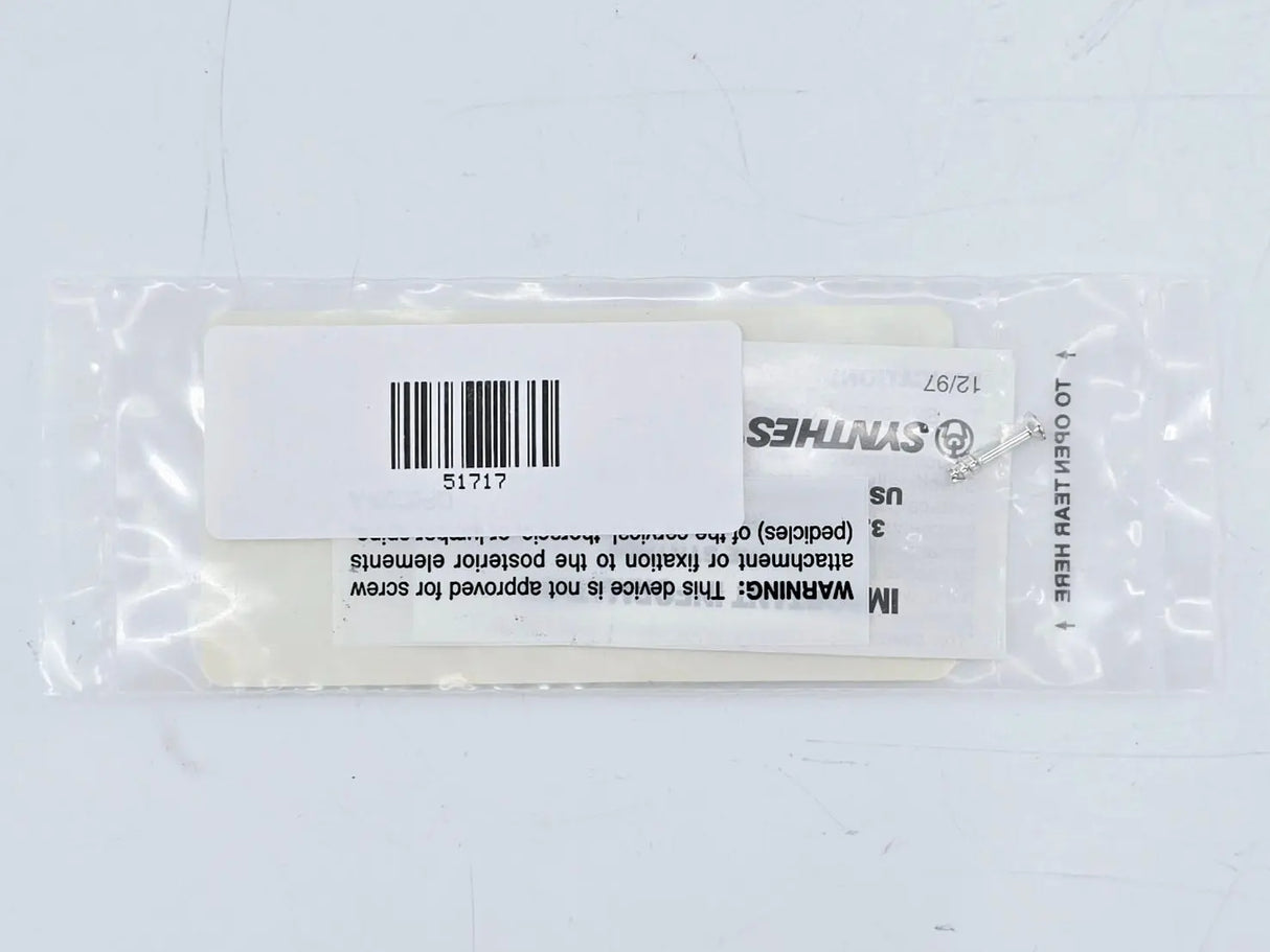 Synthes 202.612 3.0mm Cannulated Screw Short Thread/12mm Synthes