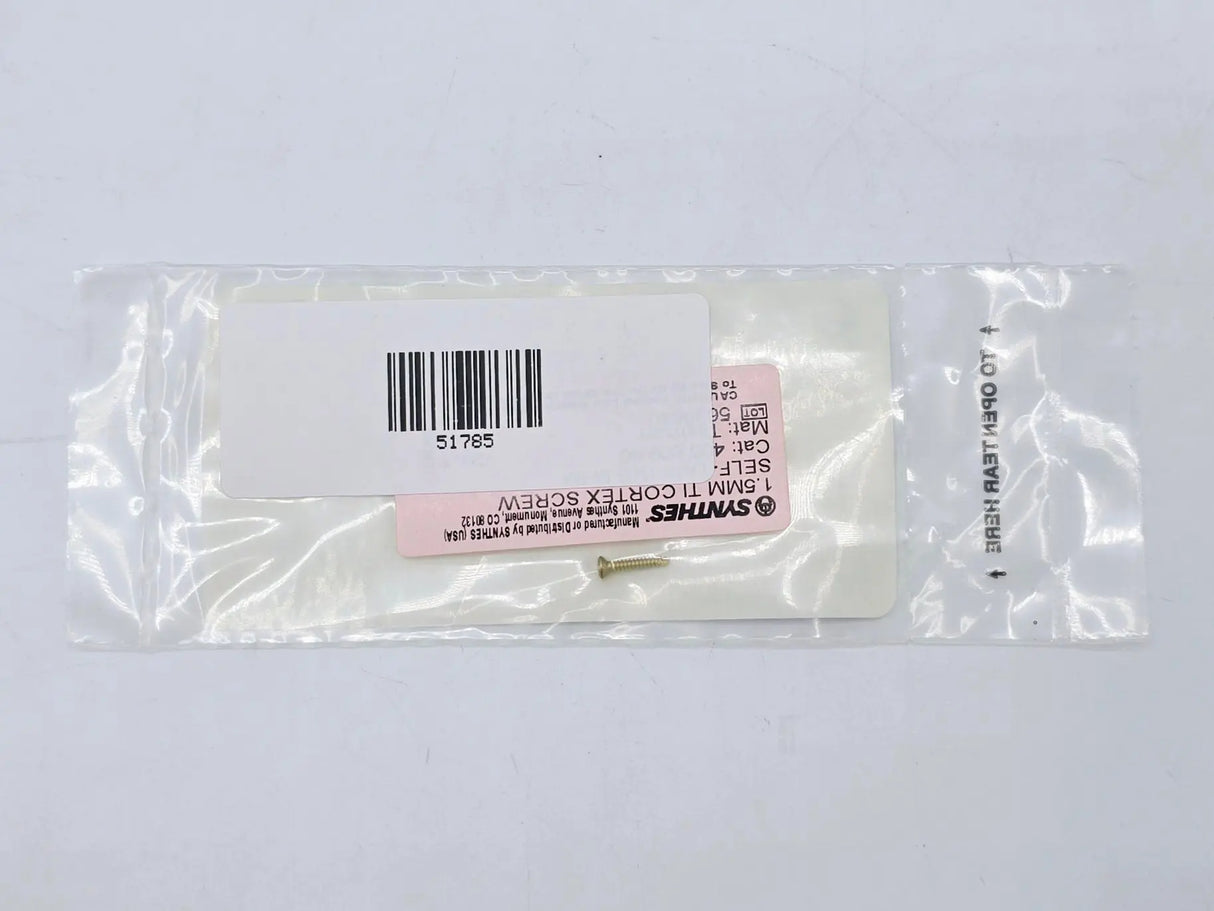 Synthes 400.809.96 1.5mm TI Cortex Screw Self-Tapping 9mm Synthes