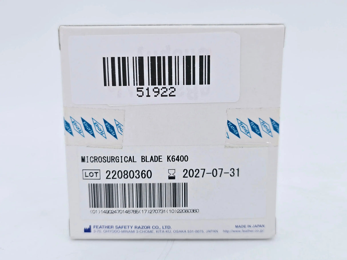 Feather K6400 MICRO FEATHER McElveen Knife for Fine Incision Box of 5 Feather