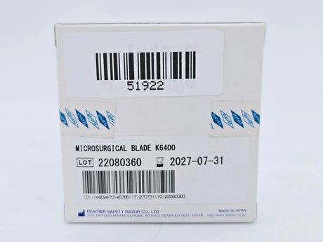 Feather K6400 MICRO FEATHER McElveen Knife for Fine Incision Box of 5 Feather