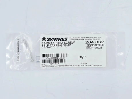 Synthes 204.832 3.5mm Cortex Screw Self-Tapping 32mm Synthes