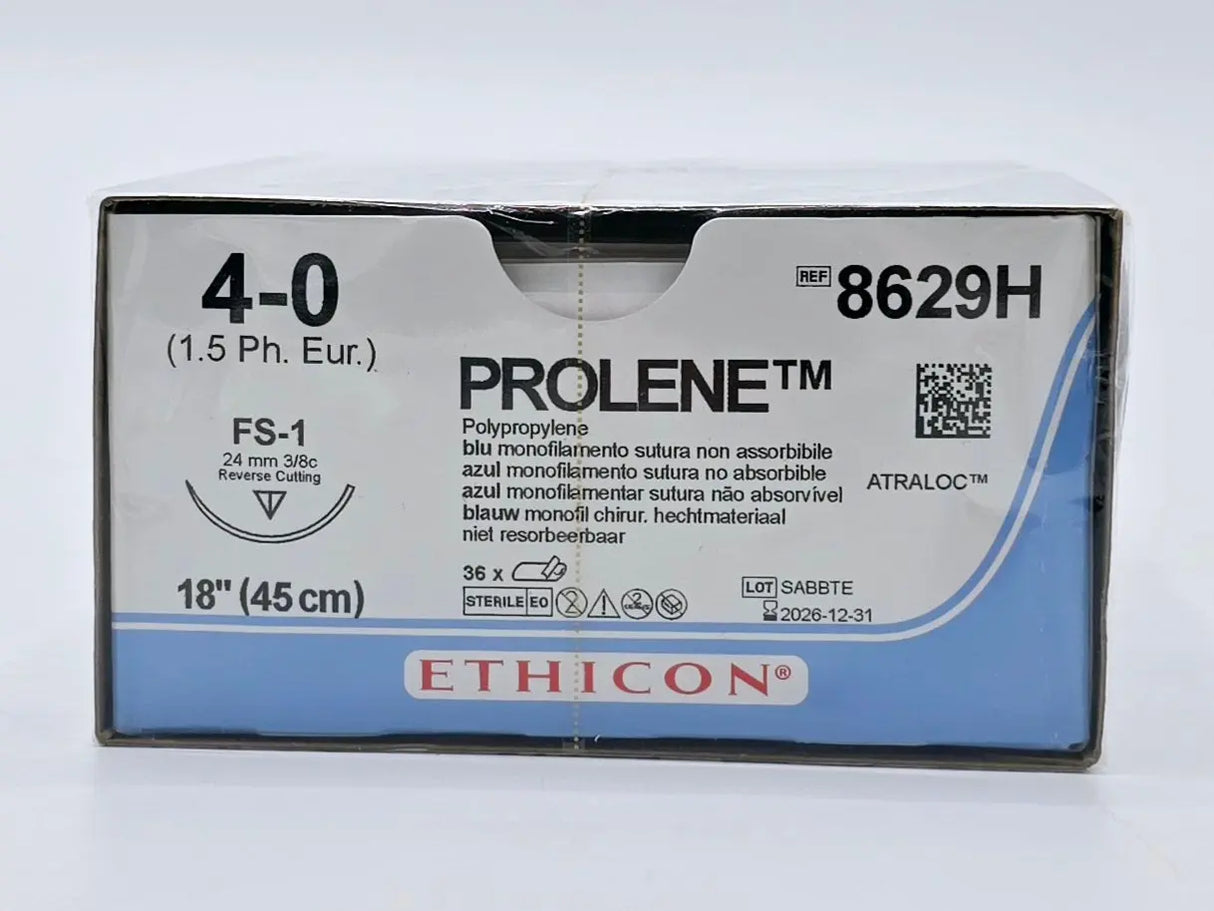 Ethicon 8629H 4-0 PROLENE 1X18" FS-1 Box of 36 Ethicon