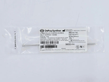 Synthes 204.740 3.5mm Pelvic Cortex Screw Self-Tapping 140mm Synthes