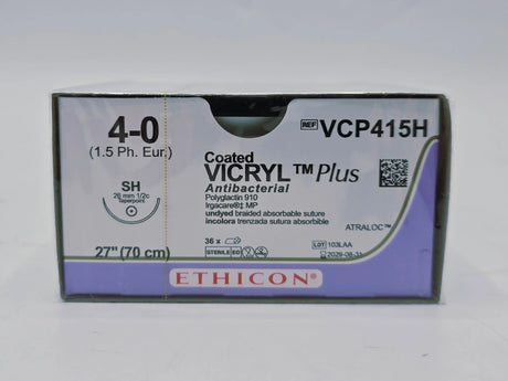 Ethicon VCP415H 4-0 Coated VICRYL Plus 1X27" SH BX/36 Ethicon