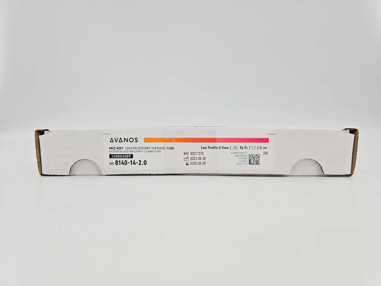 Avanos 8140-14-2.0 MIC-KEY Gastronomy Feeding Tube Extensions Set with ENFit Connectors Low-Profile G-Tube 14 Fr. 2.0cm Avanos