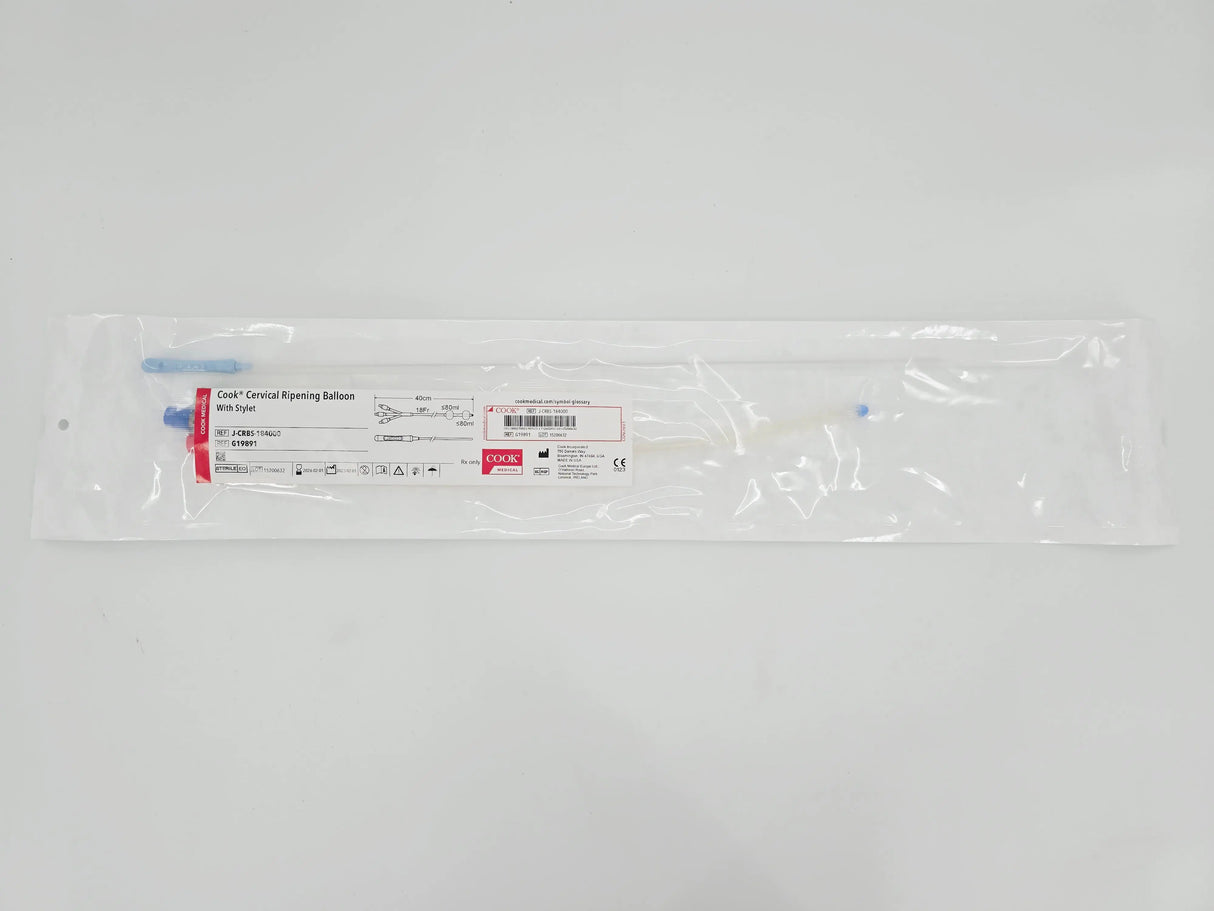 Cook Medical G19891 Cervical Ripening Balloon w/ Stylet 18F x 40cm Cook Medical