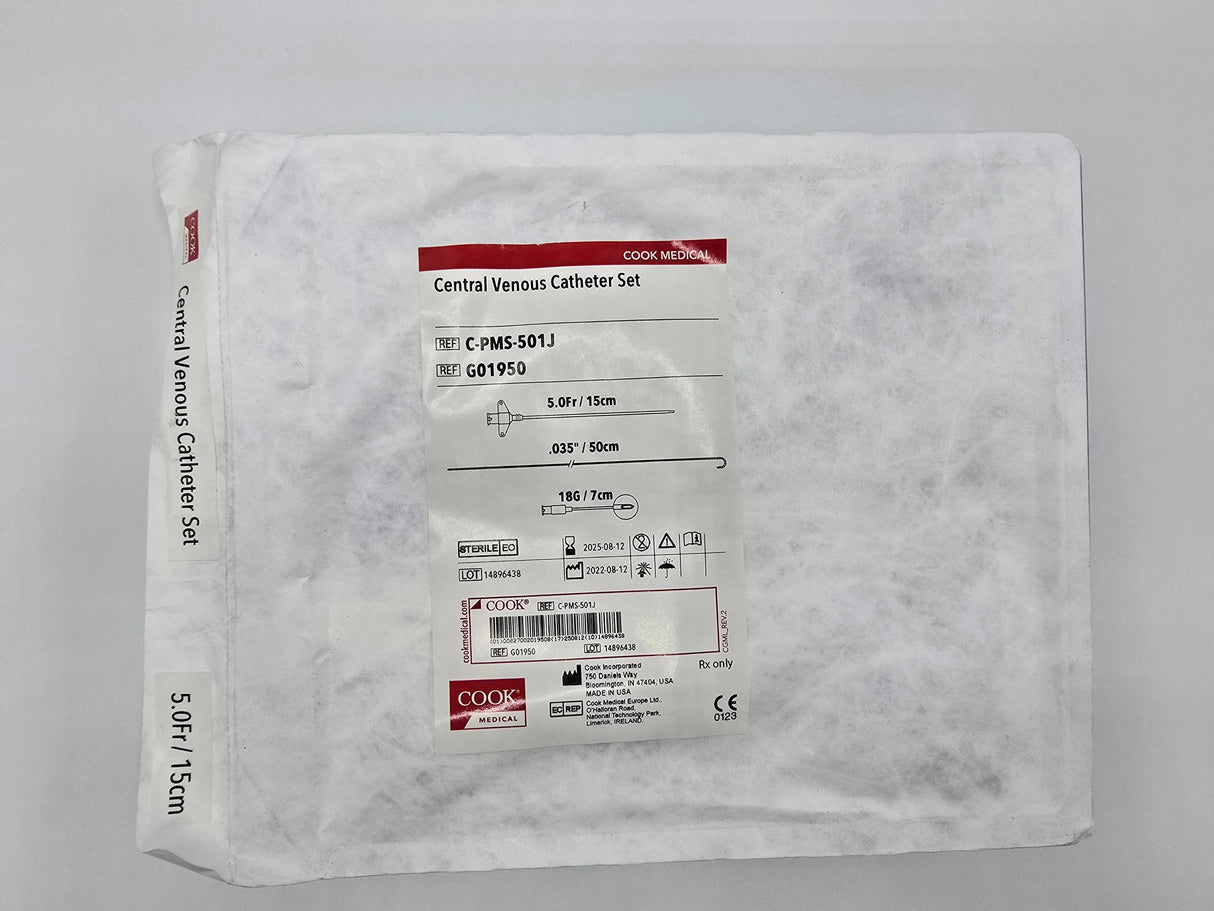 Cook Medical C-PMS-501J Central Venous Catheter Set 5.0Fr. .035" 18G Cook Medical