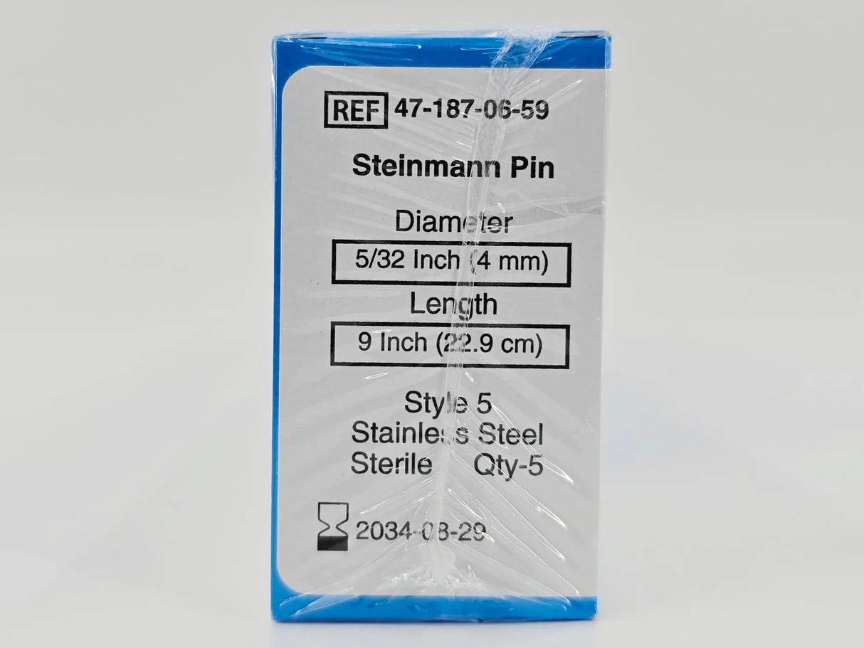 Zimmer 47-187-06-59 Steinmann Pin 4mm x 9" Style 5 BX/5 Zimmer
