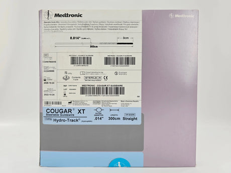 Medtronic CGRXT300HS Cougar XT Steerable Guidewire 0.14" OD 300cm Straight Hydro-Track BX/5 Medtronic
