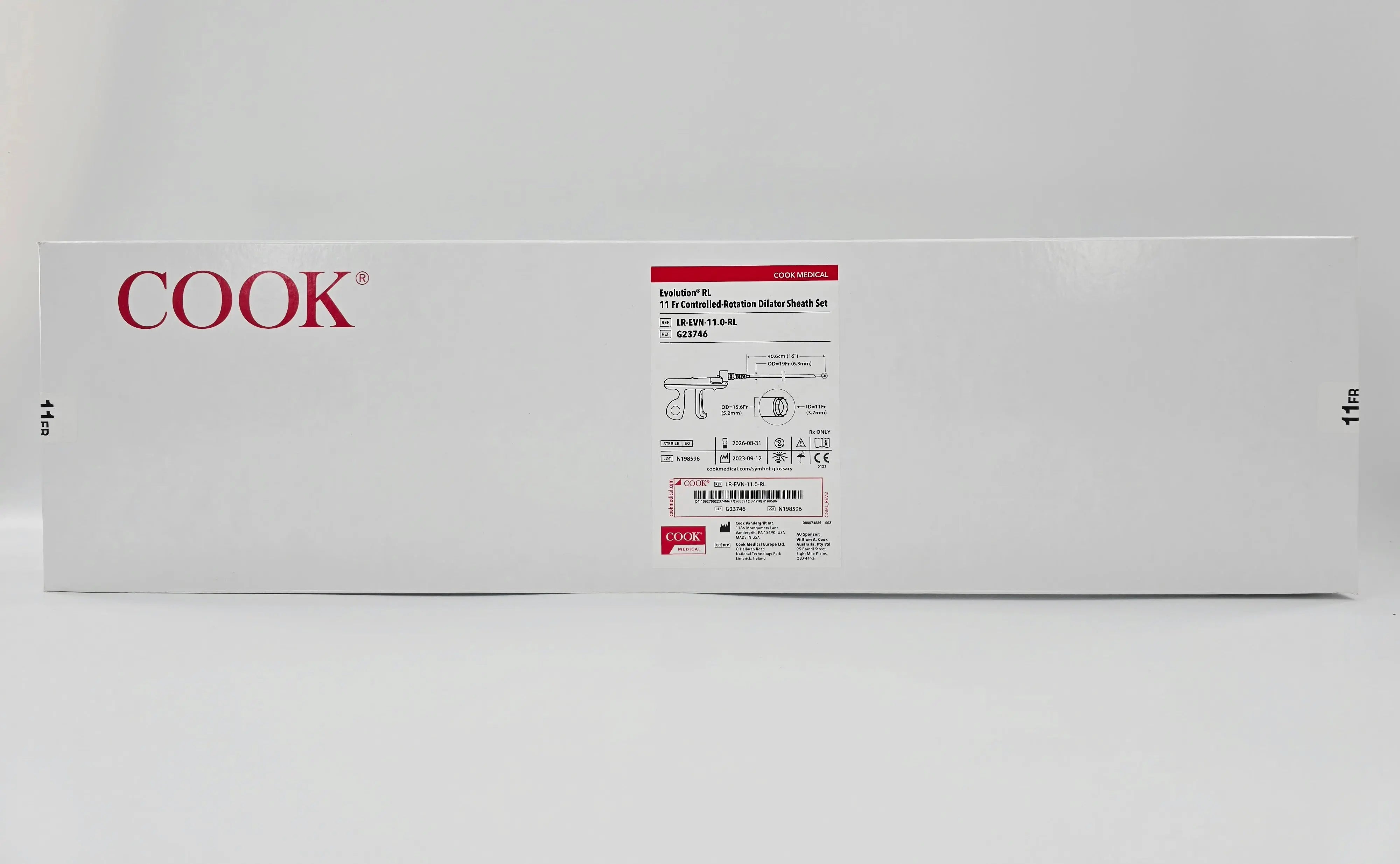 Cook Medical G23746 Evolution RL 11Fr. Controlled-Rotation Dilator