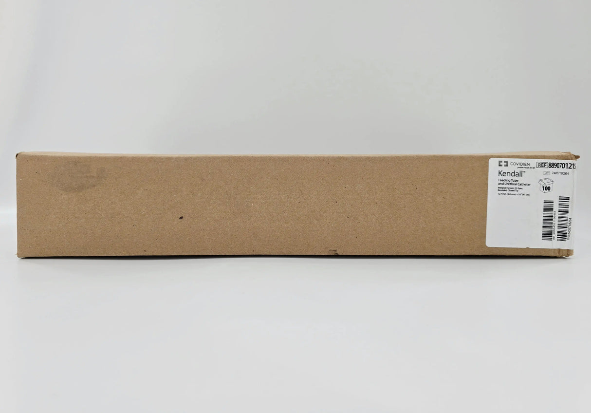 Covidien 8890701215 Kendall Feeding Tube and Urethral Catheter Integral Funnel, (2) Eyes, Rounded Closed Tip 12Fr/Ch x 16" BX/100 Covidien