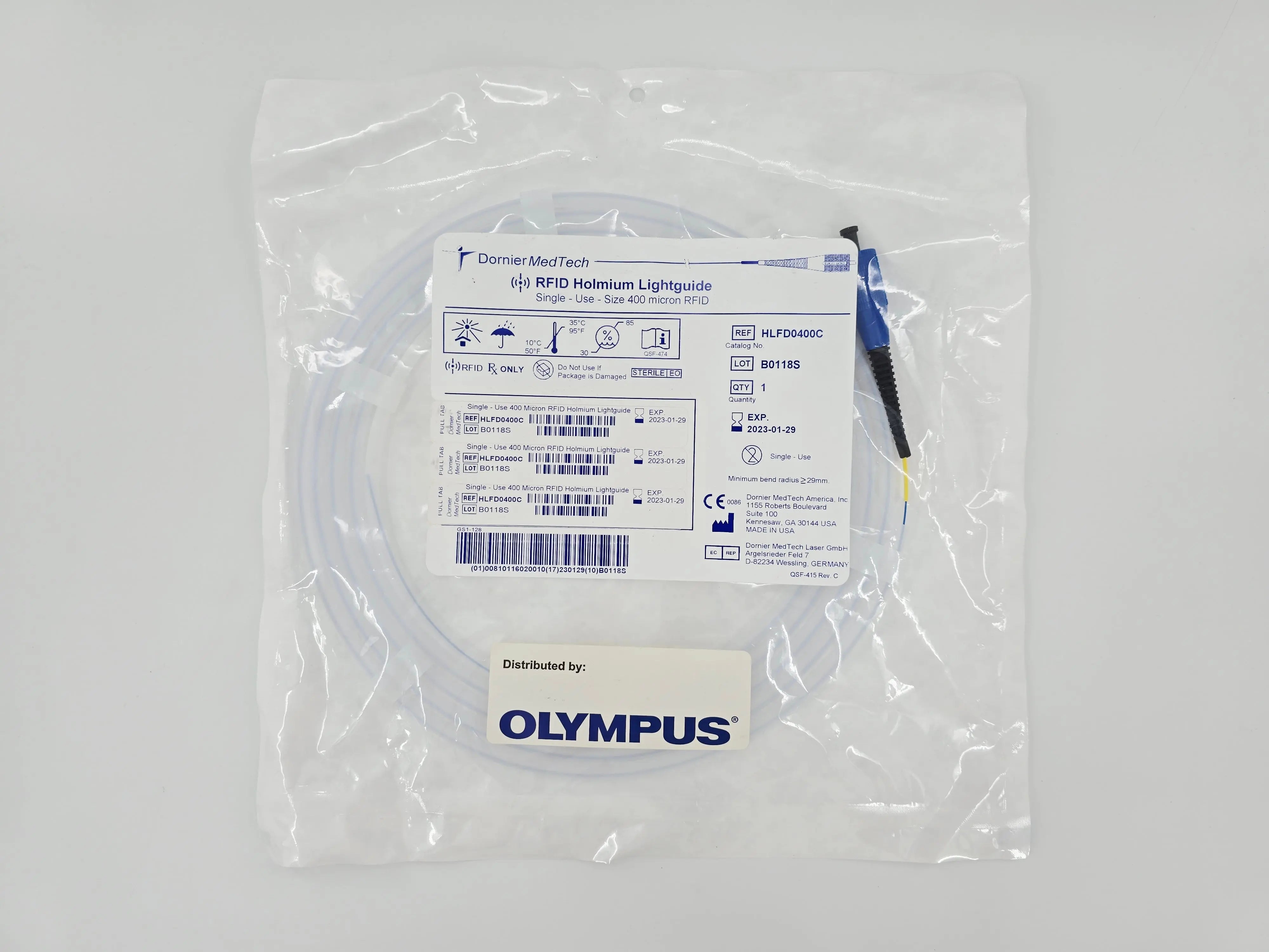 Dornier MedTech HLFD0400C RFID Holmium Lightguide Single Use 400