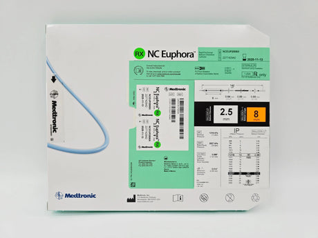 Medtronic NCEUP2508X NC Euphora 2.5mm x 8mm Noncompliant Balloon Dilation Catheter Medtronic