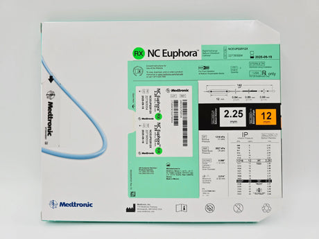 Medtronic NCEUP22512X NC Euphora 2.25mm x 12mm Noncompliant Balloon Dilation Catheter Medtronic