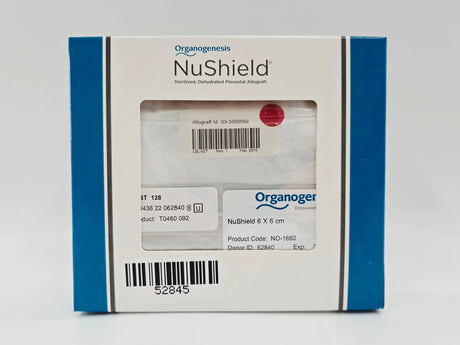 Organogenesis NO-1660 NuShield 6 X 6cm Sterilized, Dehydrated Placental Allograft Organogenesis