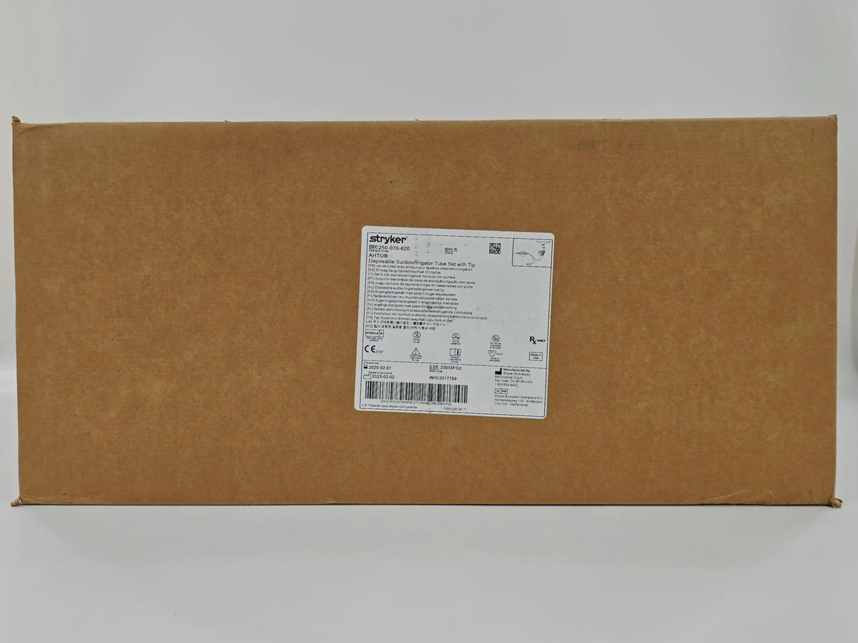 Stryker 250-070-620 AHTO Disposable Suction/Irrigator Tube Set w/ Tip CS/6 Stryker