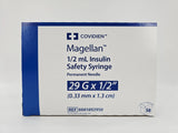 Covidien 8881892950 Magellan 29G x x1/2" 1/2 mL Insulin Safety Syringe BX/50 Covidien
