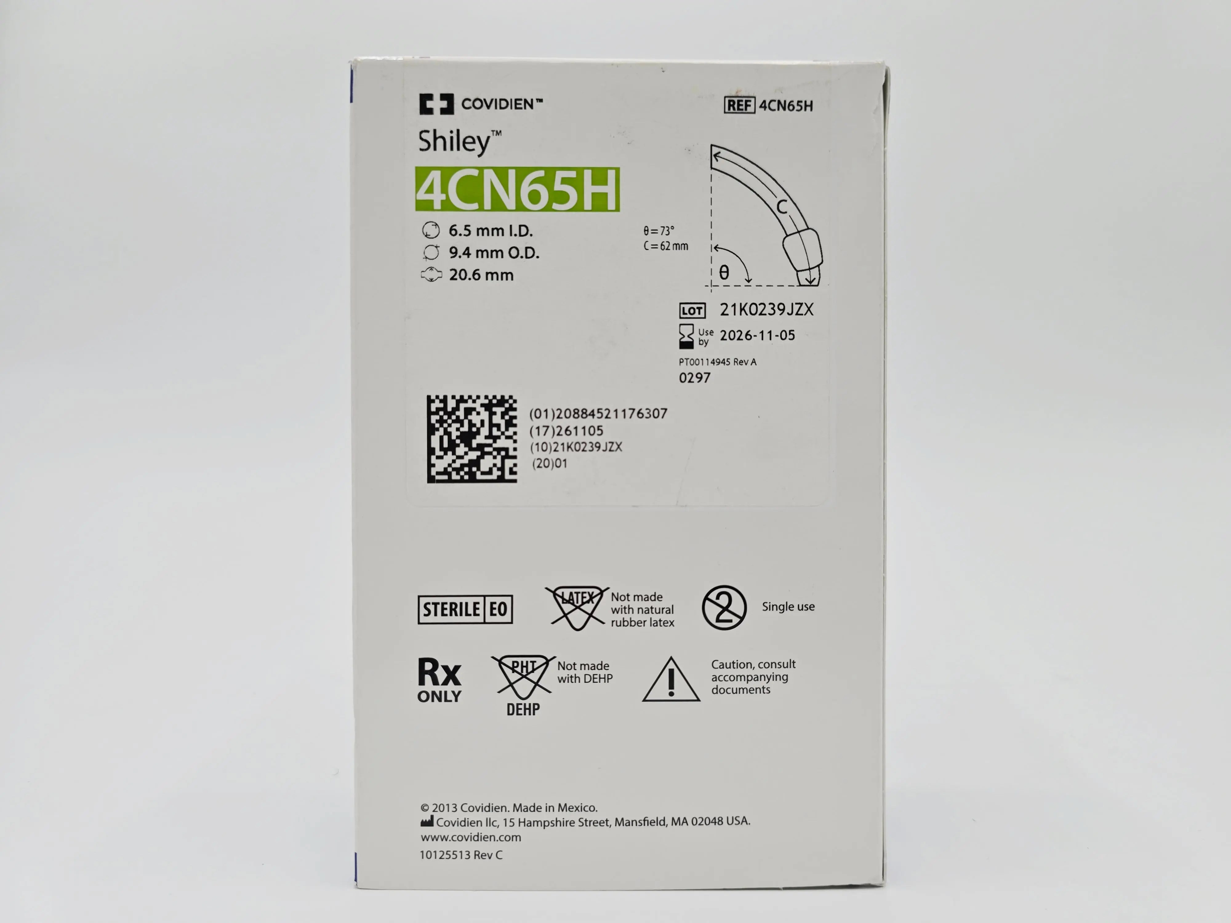 Covidien 4CN65H Shiley Adult Flexible Tracheostomy Tube w