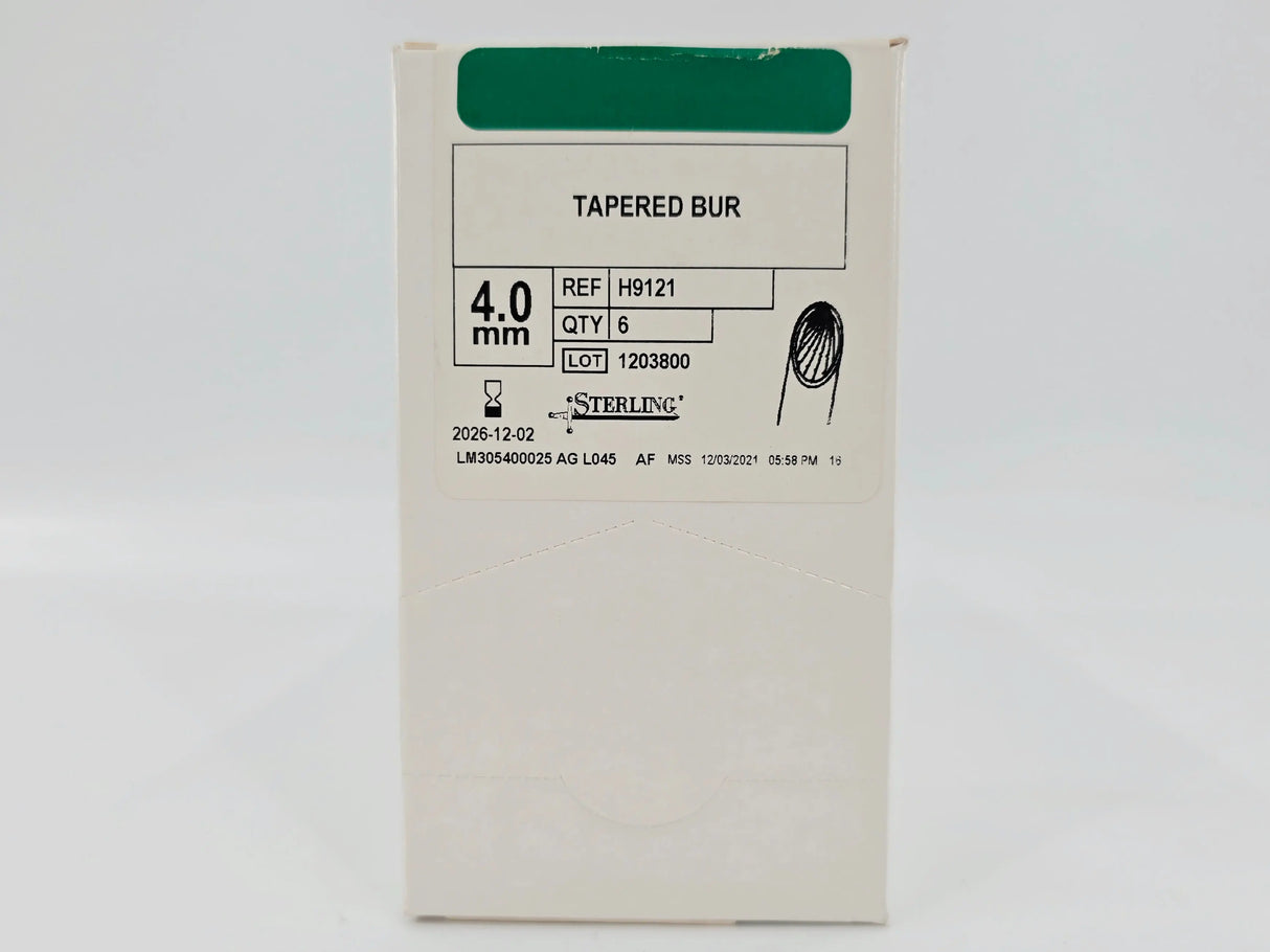 ConMed H9121 Sterling Tapered Bur, Large Hub 4.0mm BX/6 ConMed