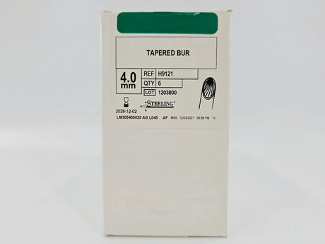 ConMed H9121 Sterling Tapered Bur, Large Hub 4.0mm BX/6 ConMed