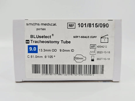 Smiths Medical 101/815/090 portex BLUselect 9.0 Tracheostomy Tube w/ Soft-Seal Cuff Smiths Medical