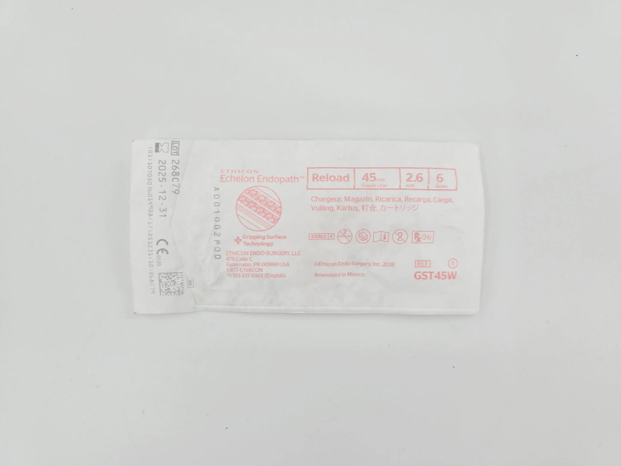 Ethicon GST45W Echelon Endopath Linear Cutter Reload 45mm x 2.6mm 6 Rows Ethicon